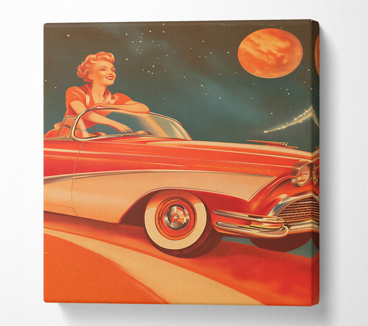 Vintage 50'S Car Canvas Wall Art