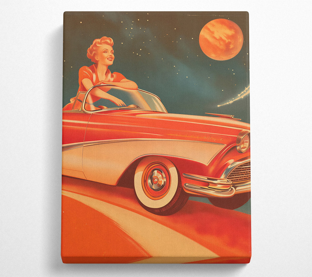 Vintage 50'S Car Canvas Wall Art