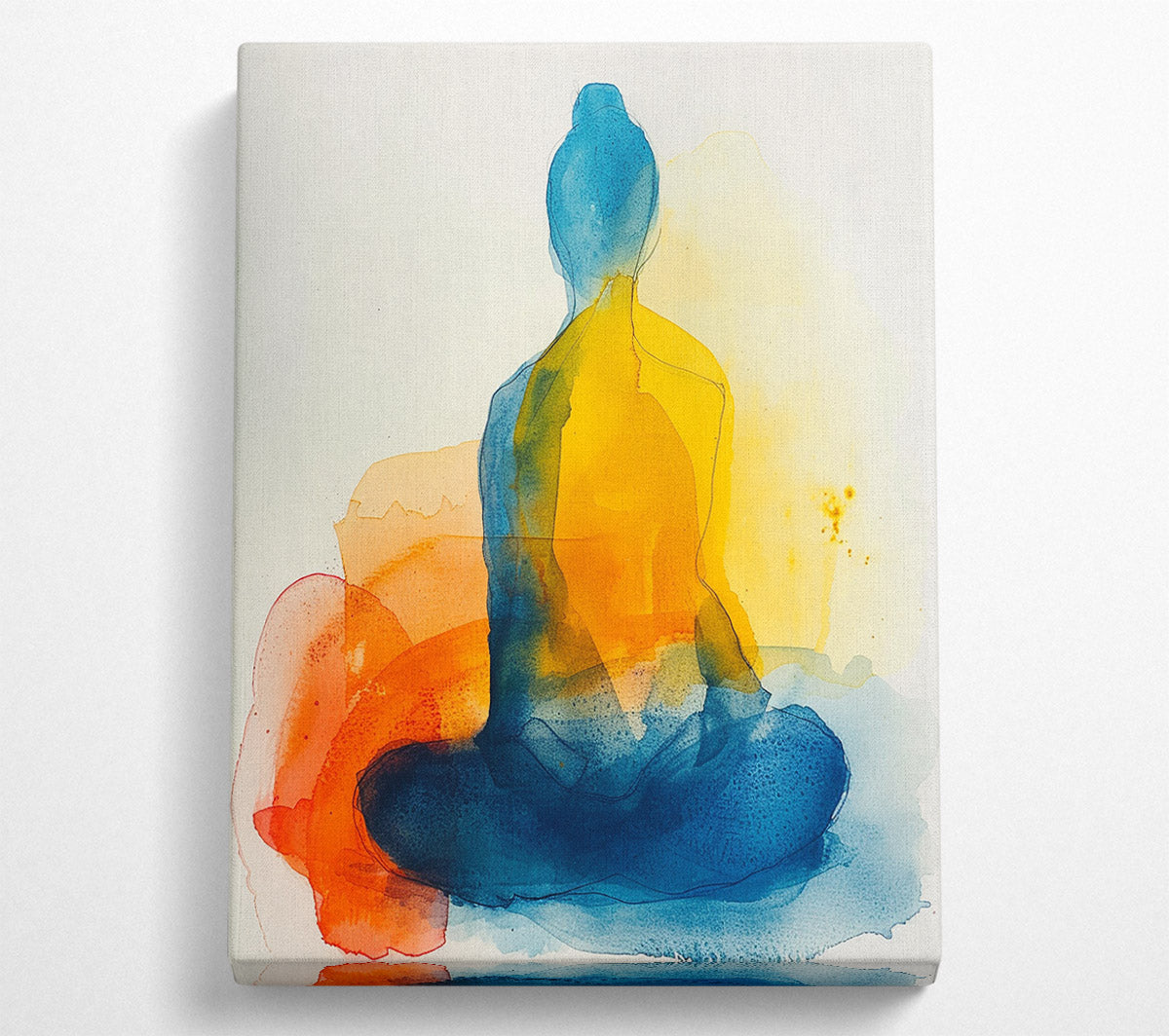 Washed Colours Buddha Canvas Wall Art