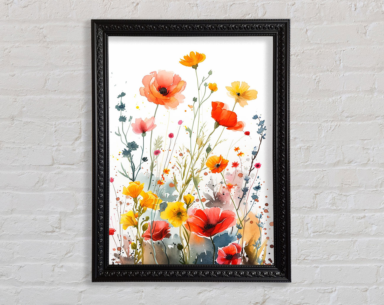 Watercolour Garden Framed Print