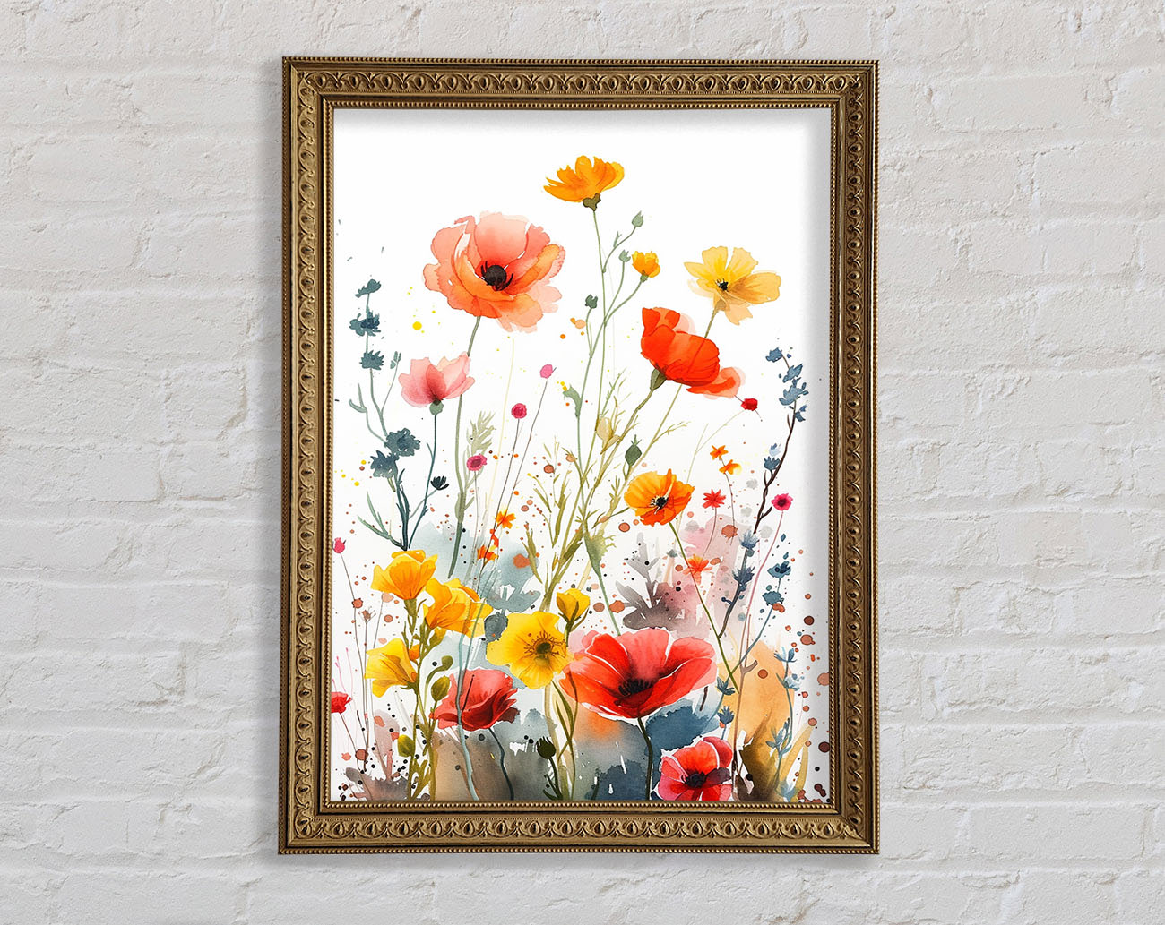 Watercolour Garden Framed Print