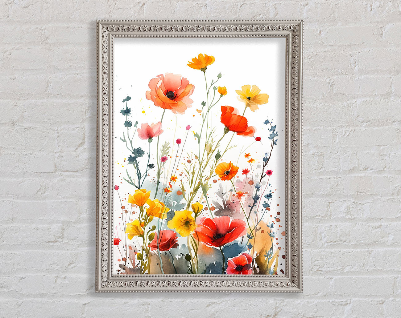 Watercolour Garden Framed Print