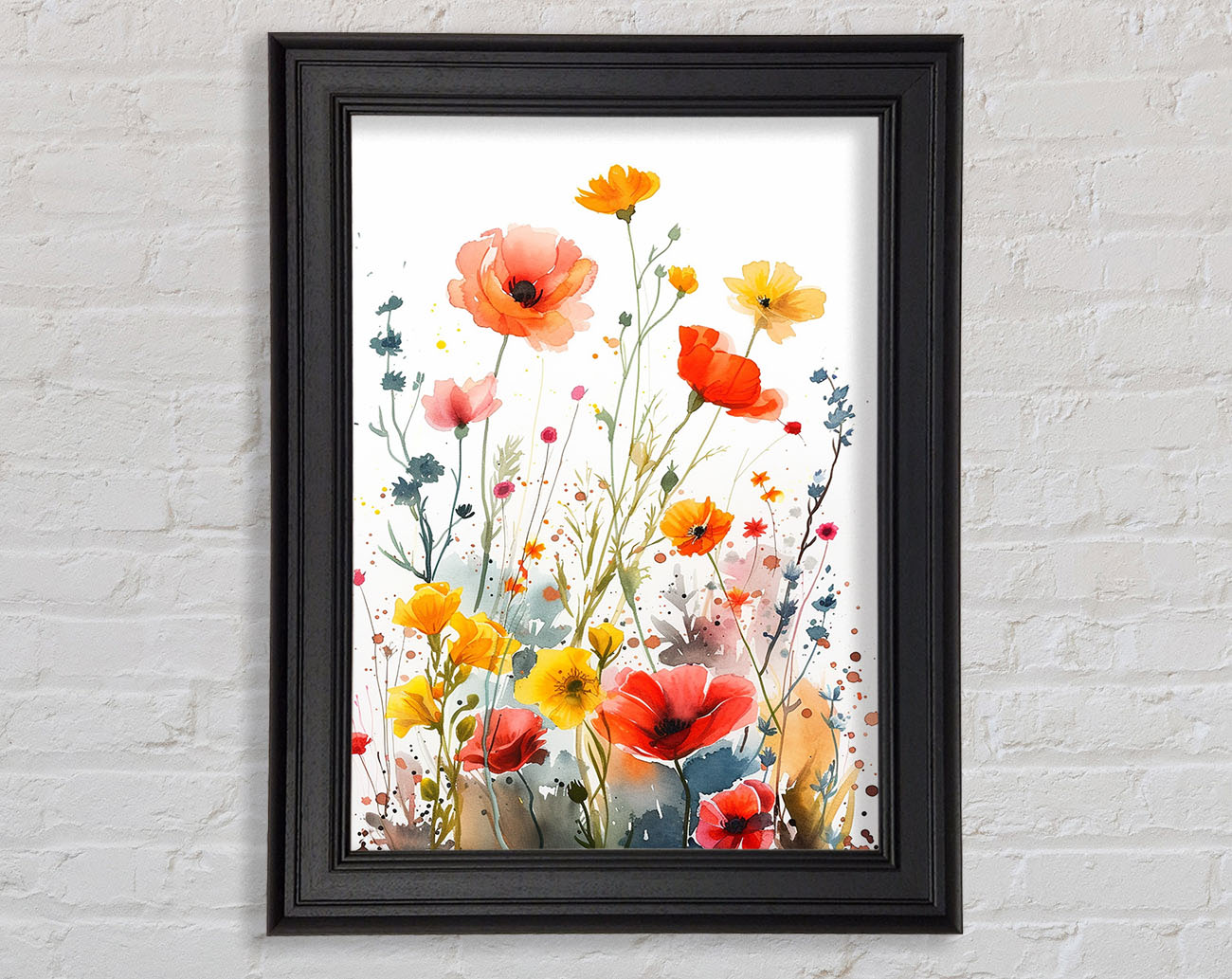 Watercolour Garden Framed Print