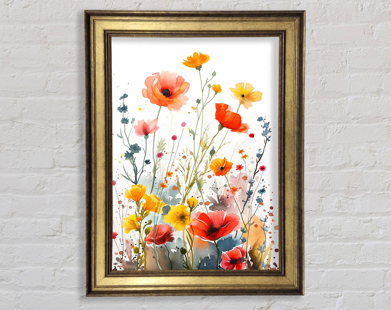 Watercolour Garden Framed Print