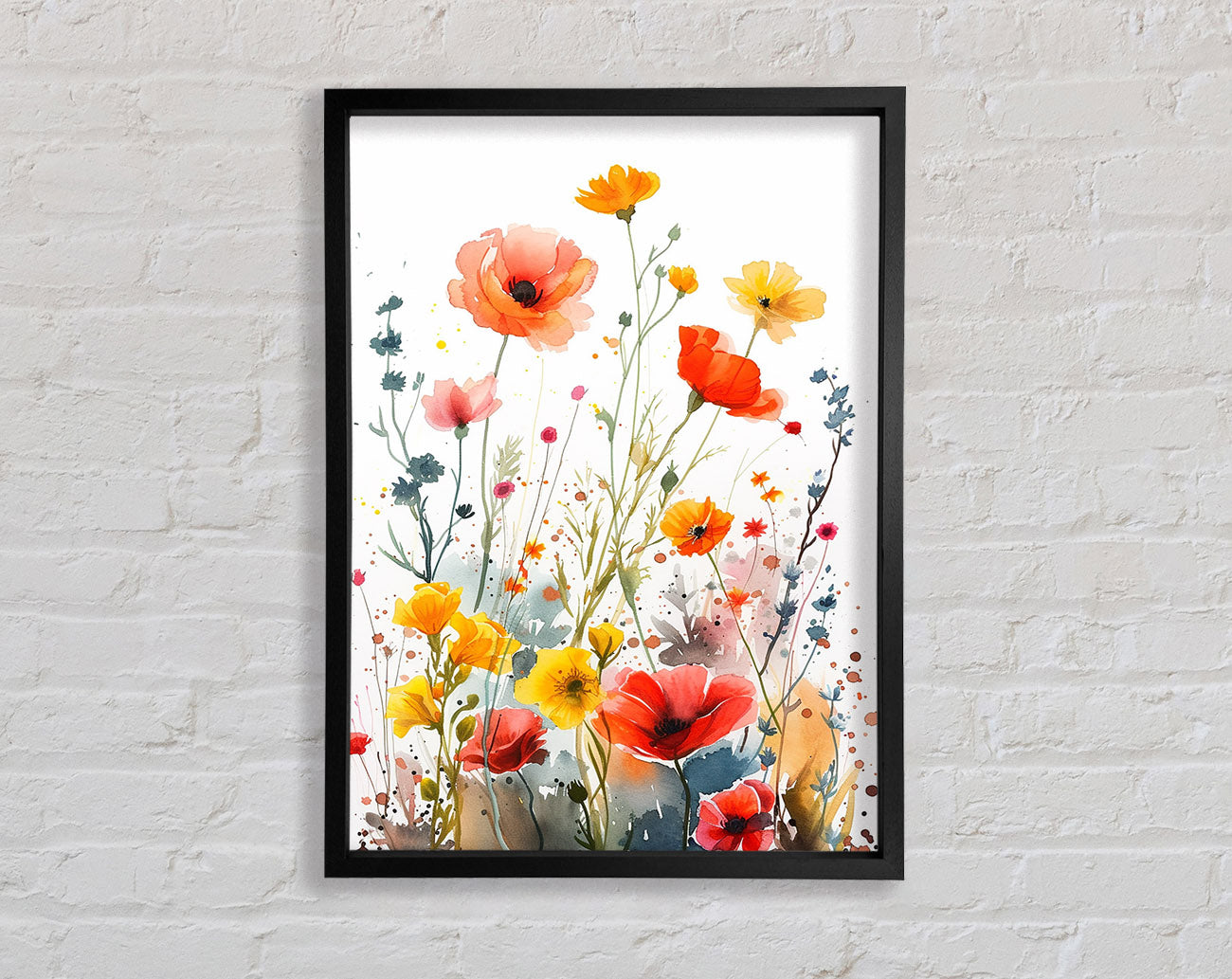 Watercolour Garden Framed Print