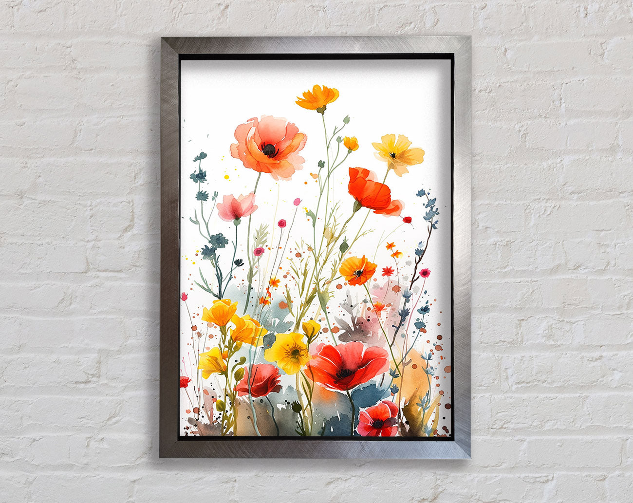 Watercolour Garden Framed Print