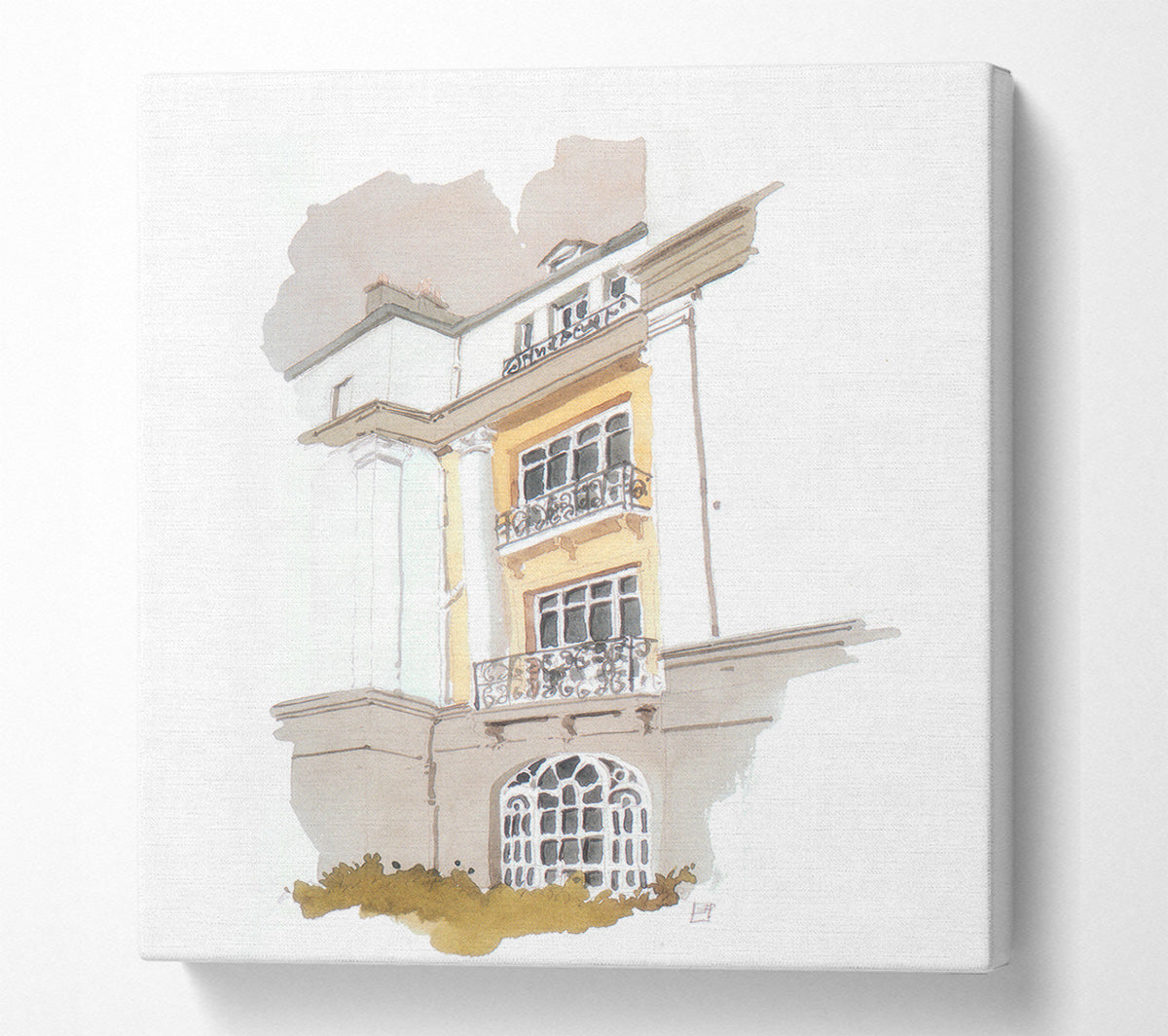 Watercolour Hall Canvas Wall Art