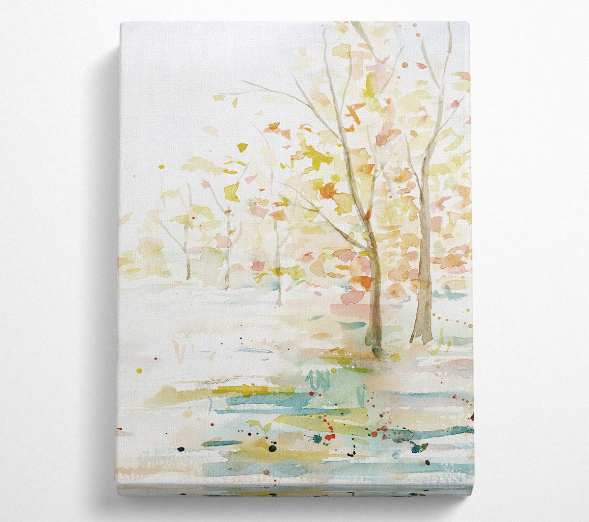 Watercolour Pastel Trees Canvas Wall Art