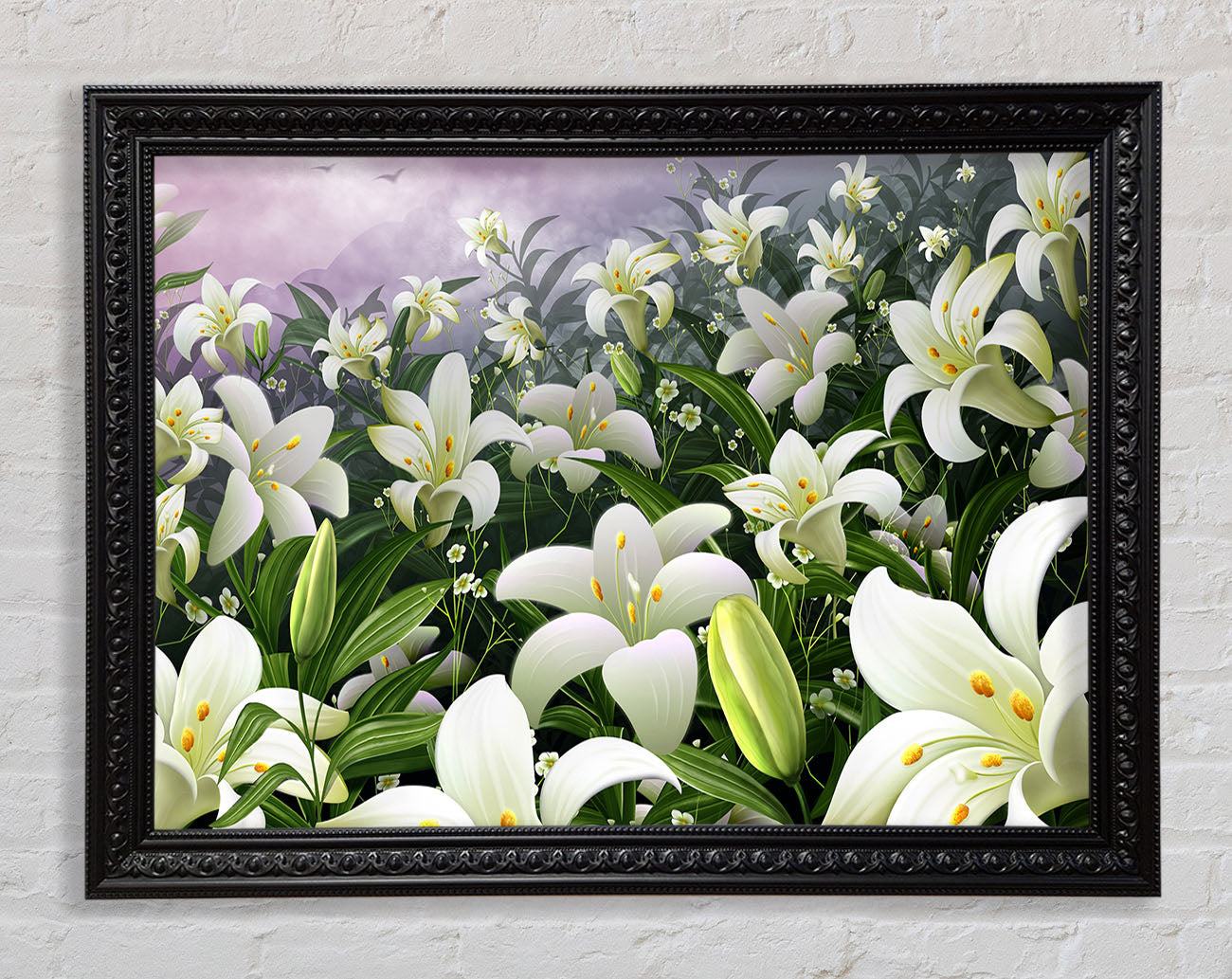 Walnut Lillies Paradise Framed Print