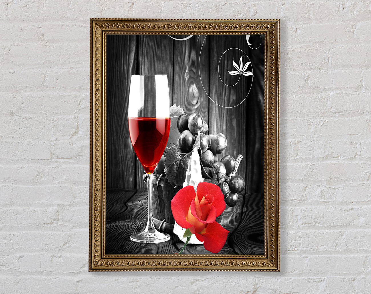 Wine Flowers Framed Print