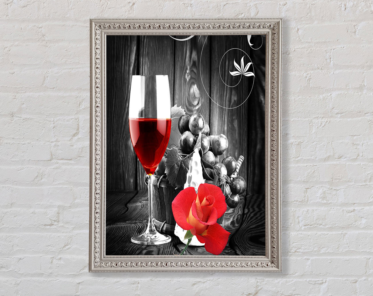 Wine Flowers Framed Print