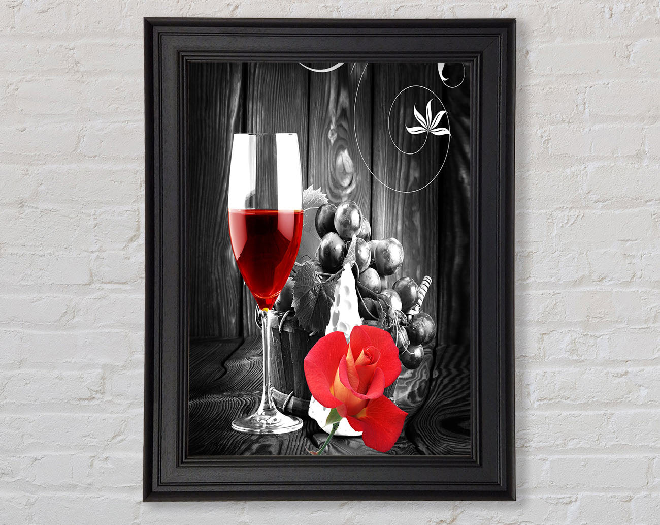 Wine Flowers Framed Print