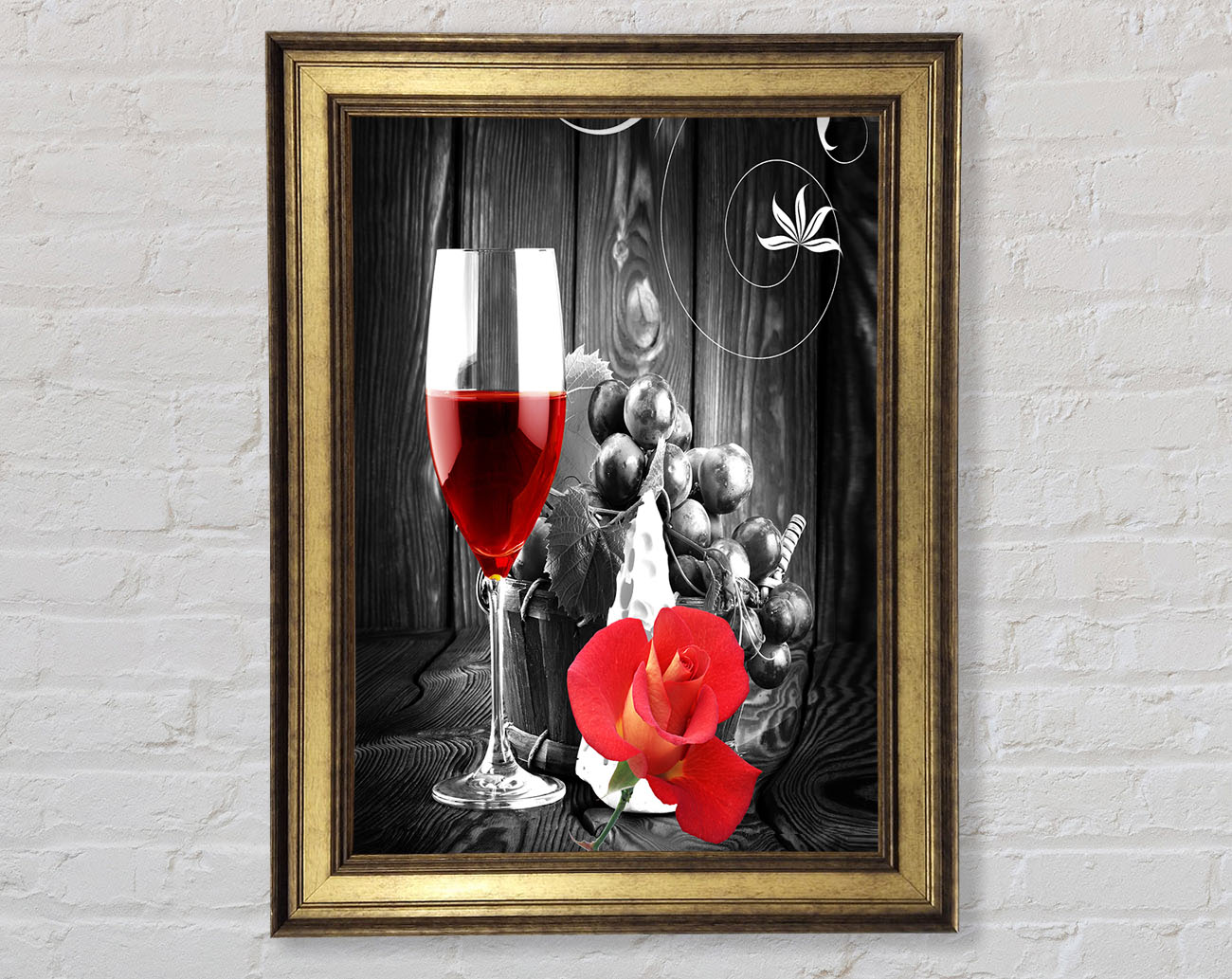 Wine Flowers Framed Print