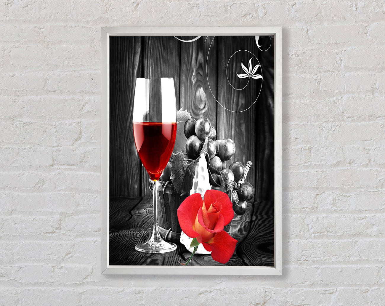 Wine Flowers Framed Print