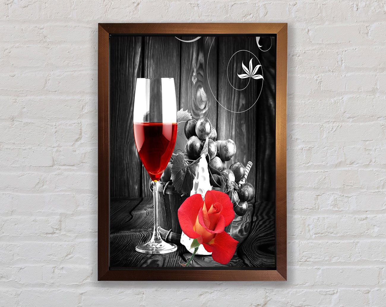 Wine Flowers Framed Print