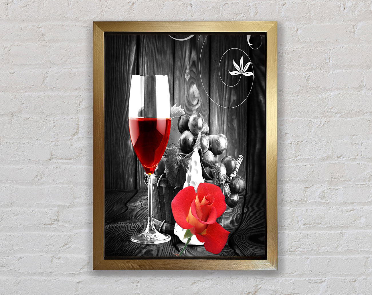 Wine Flowers Framed Print