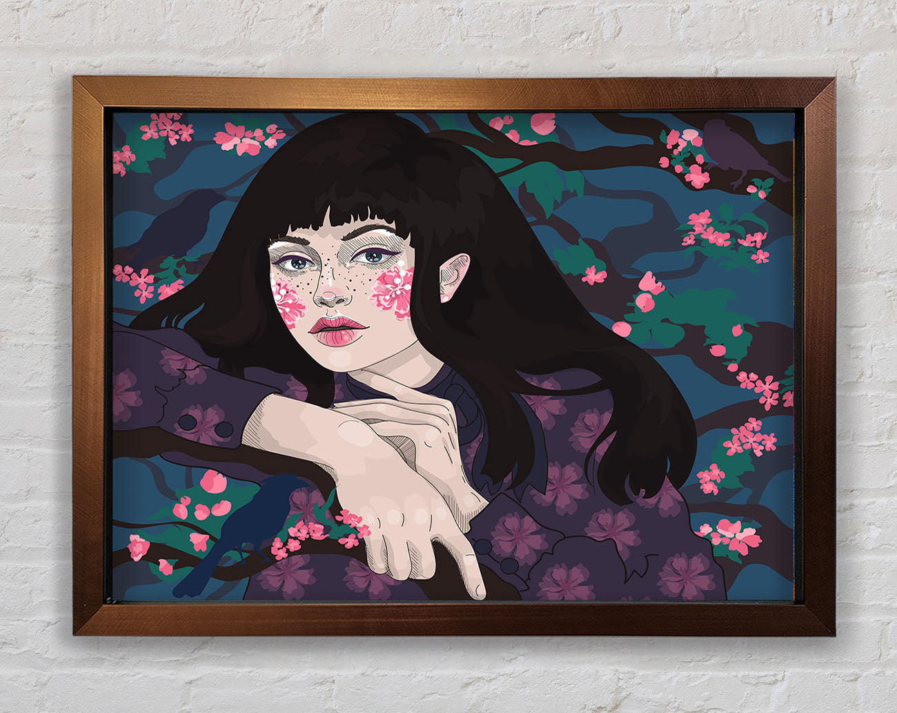 Woman Leaning Framed Print