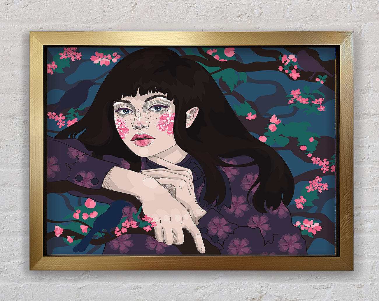 Woman Leaning Framed Print
