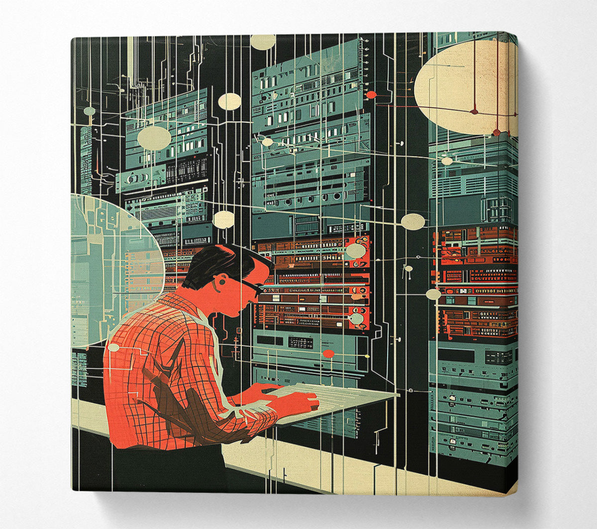 The Digital Realm Canvas Wall Art