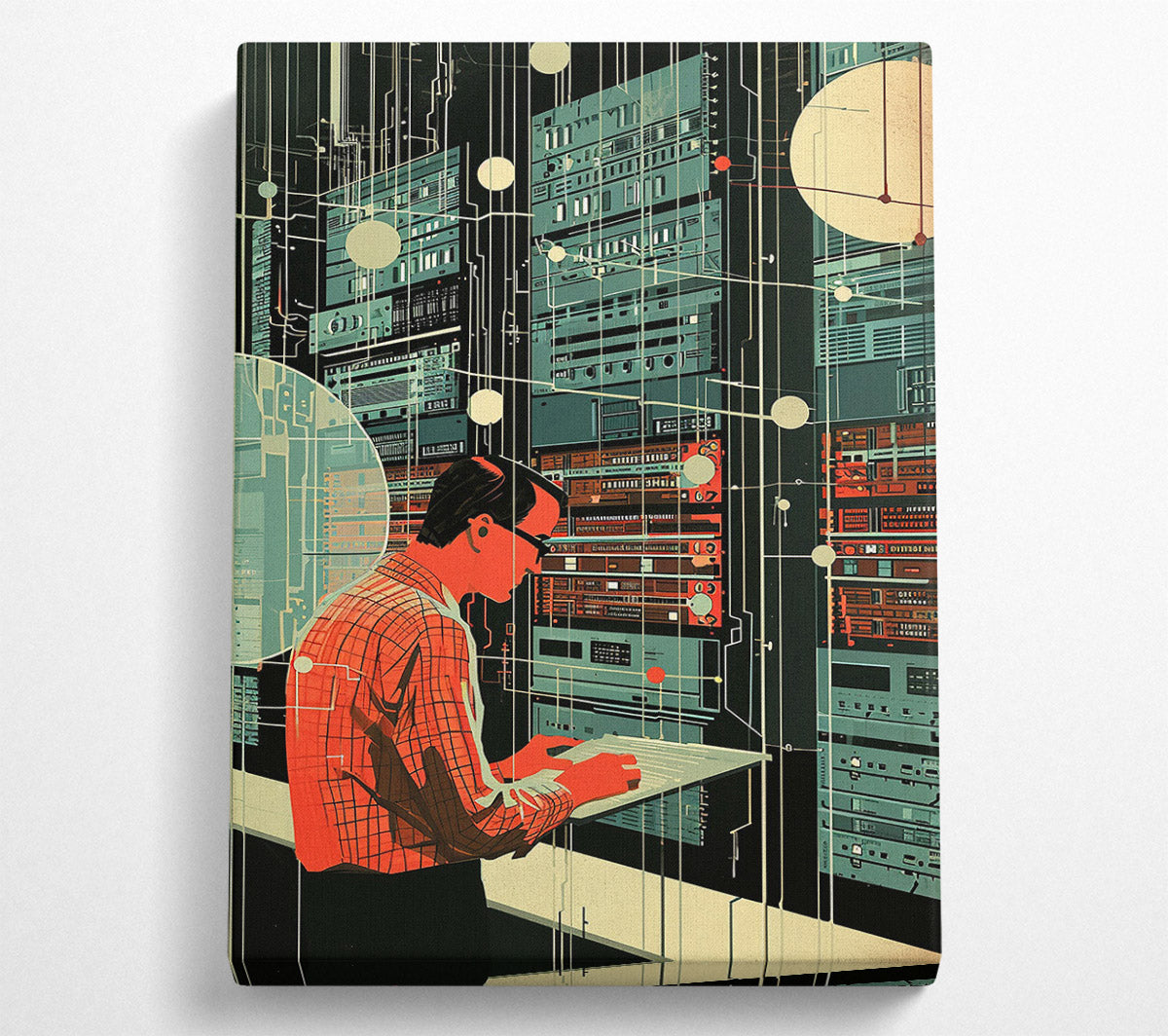 The Digital Realm Canvas Wall Art