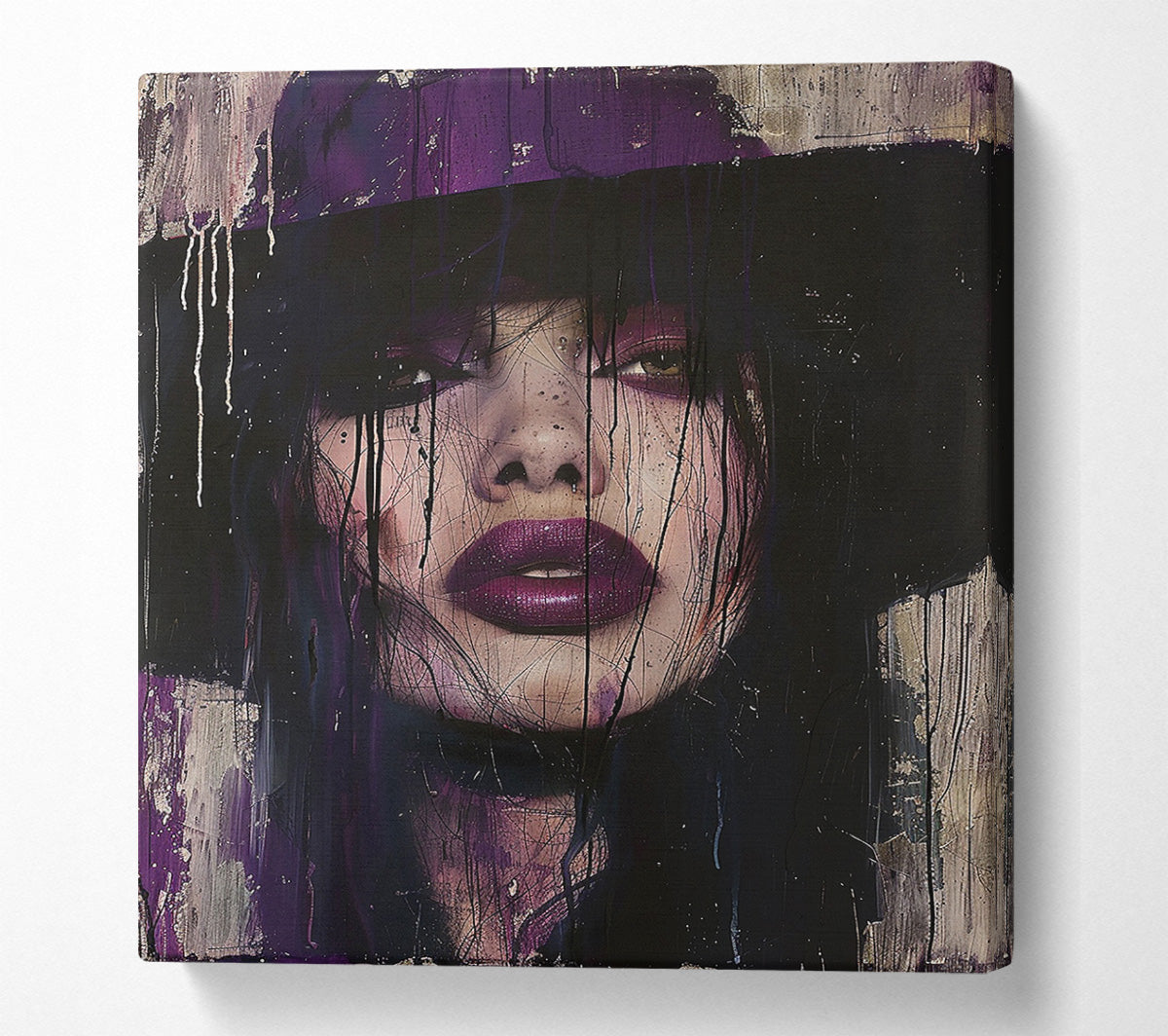 The Purple Lady Canvas Wall Art