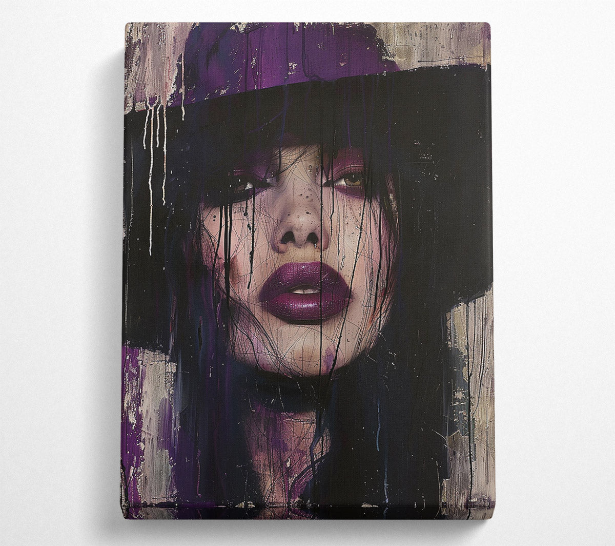 The Purple Lady Canvas Wall Art