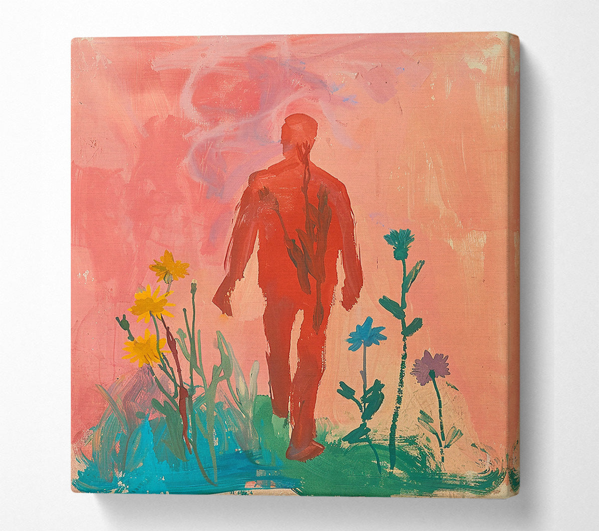 Man In The Garden Canvas Print
