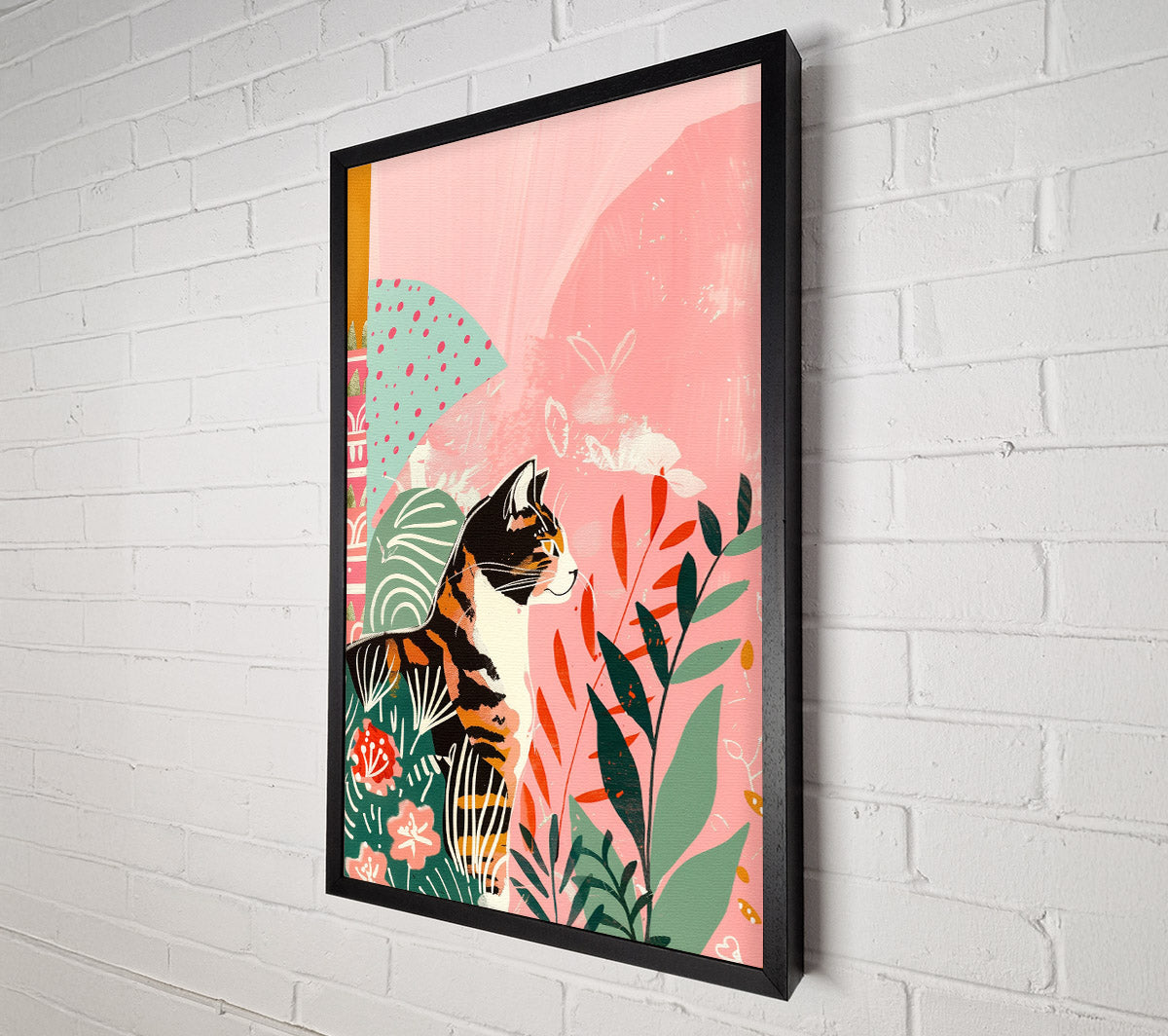 The Curious Calico Canvas Wall Art