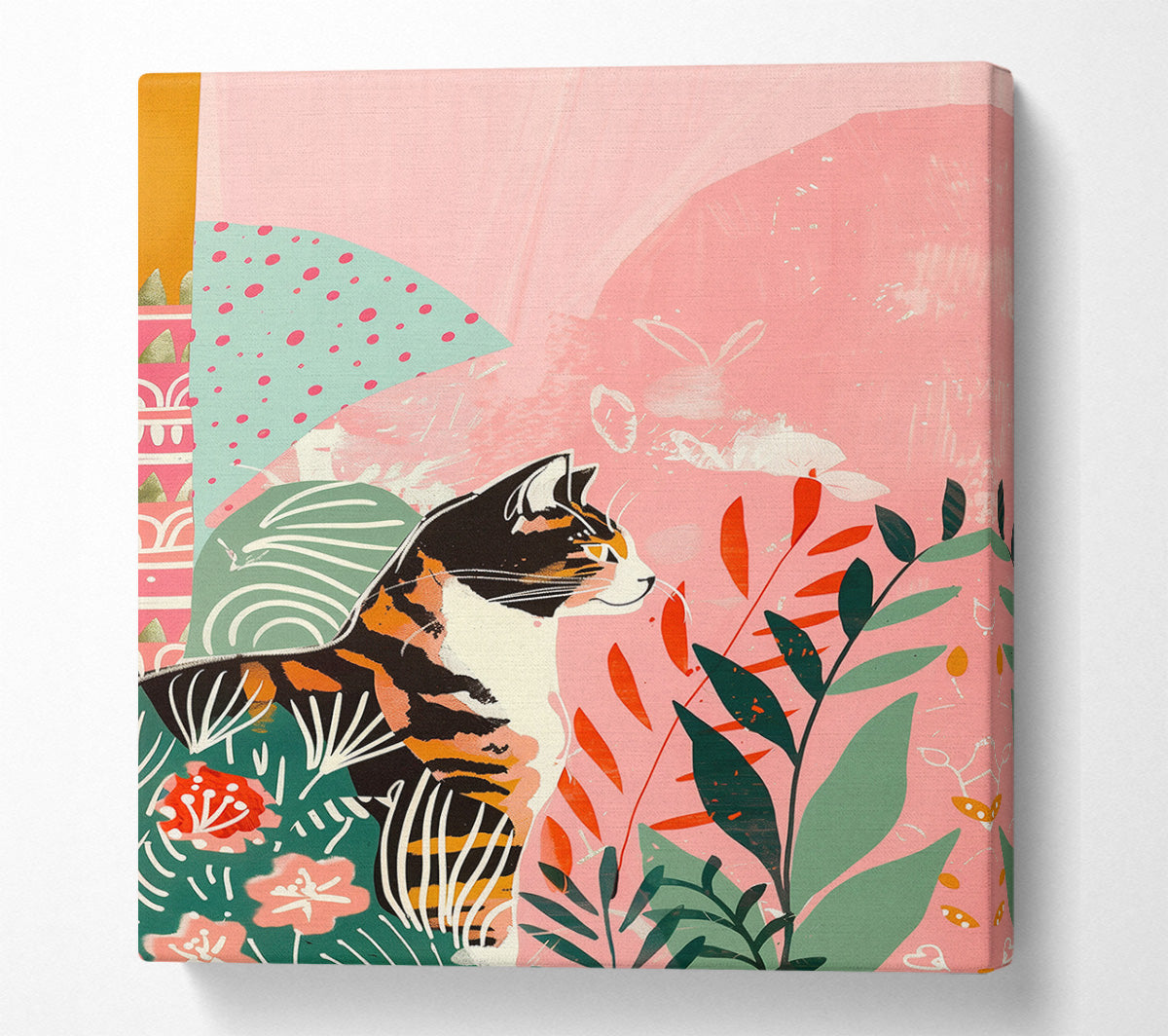 The Curious Calico Canvas Wall Art