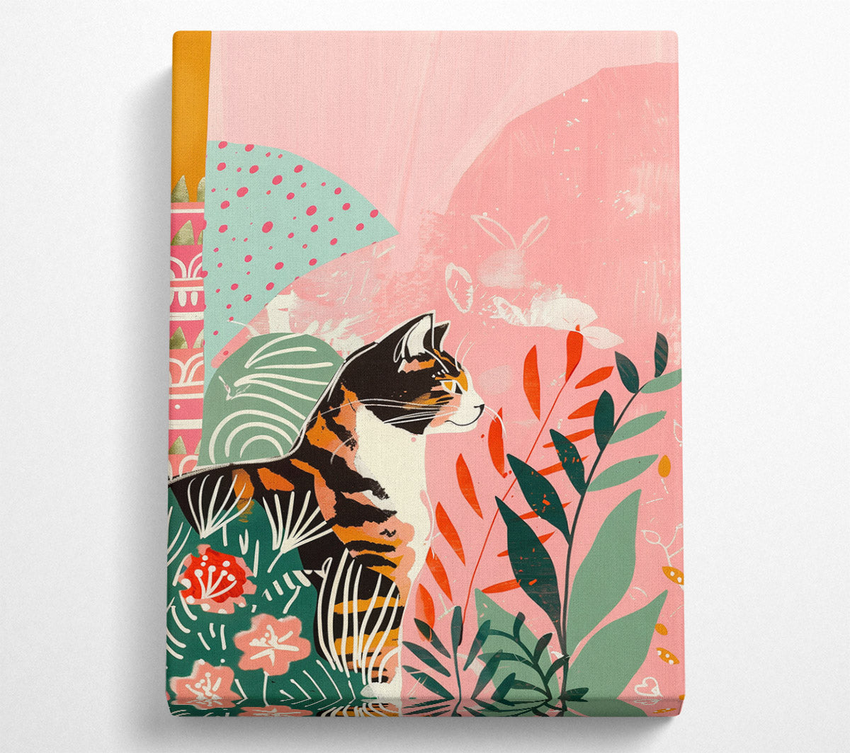The Curious Calico Canvas Wall Art