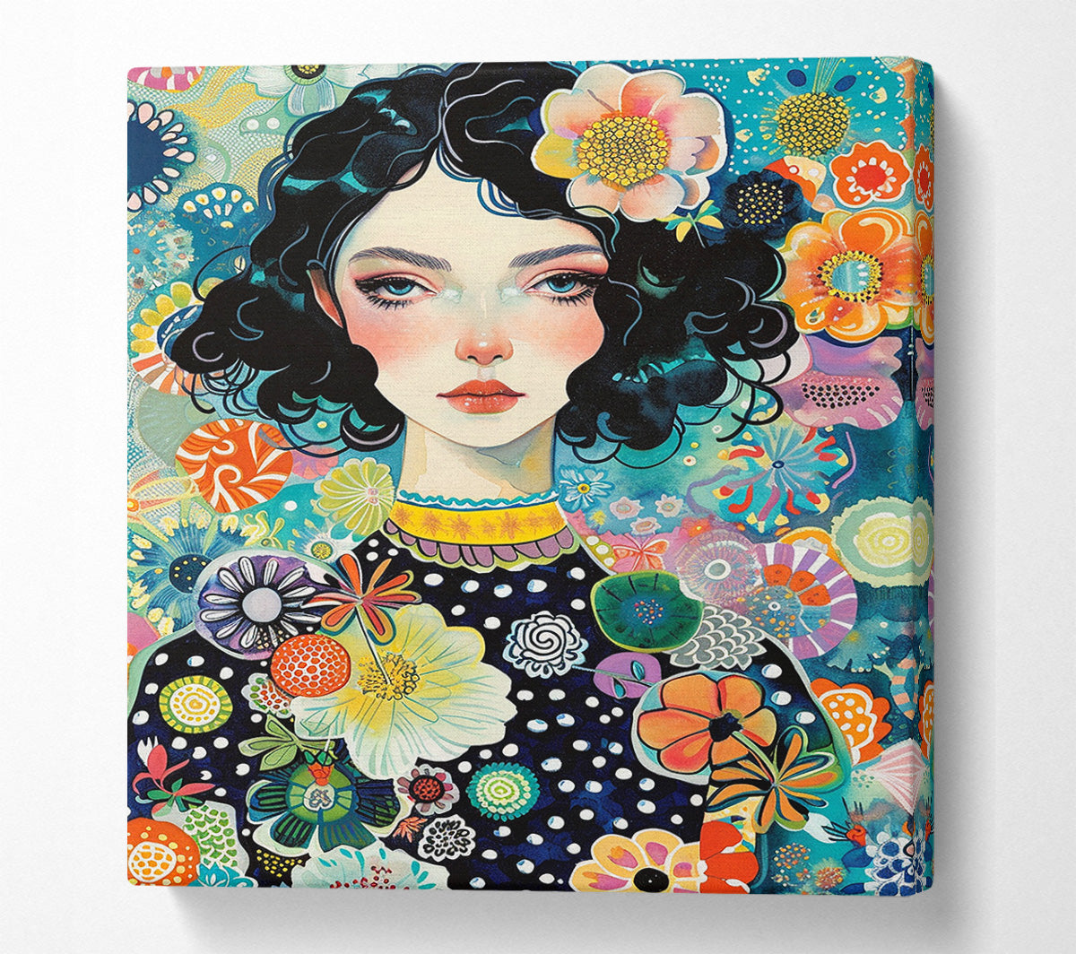 A Girl In A Garden. Canvas Print