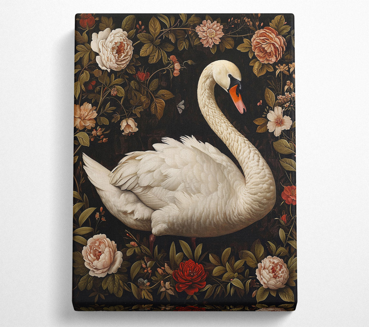 The Swan In The Garden Canvas Print
