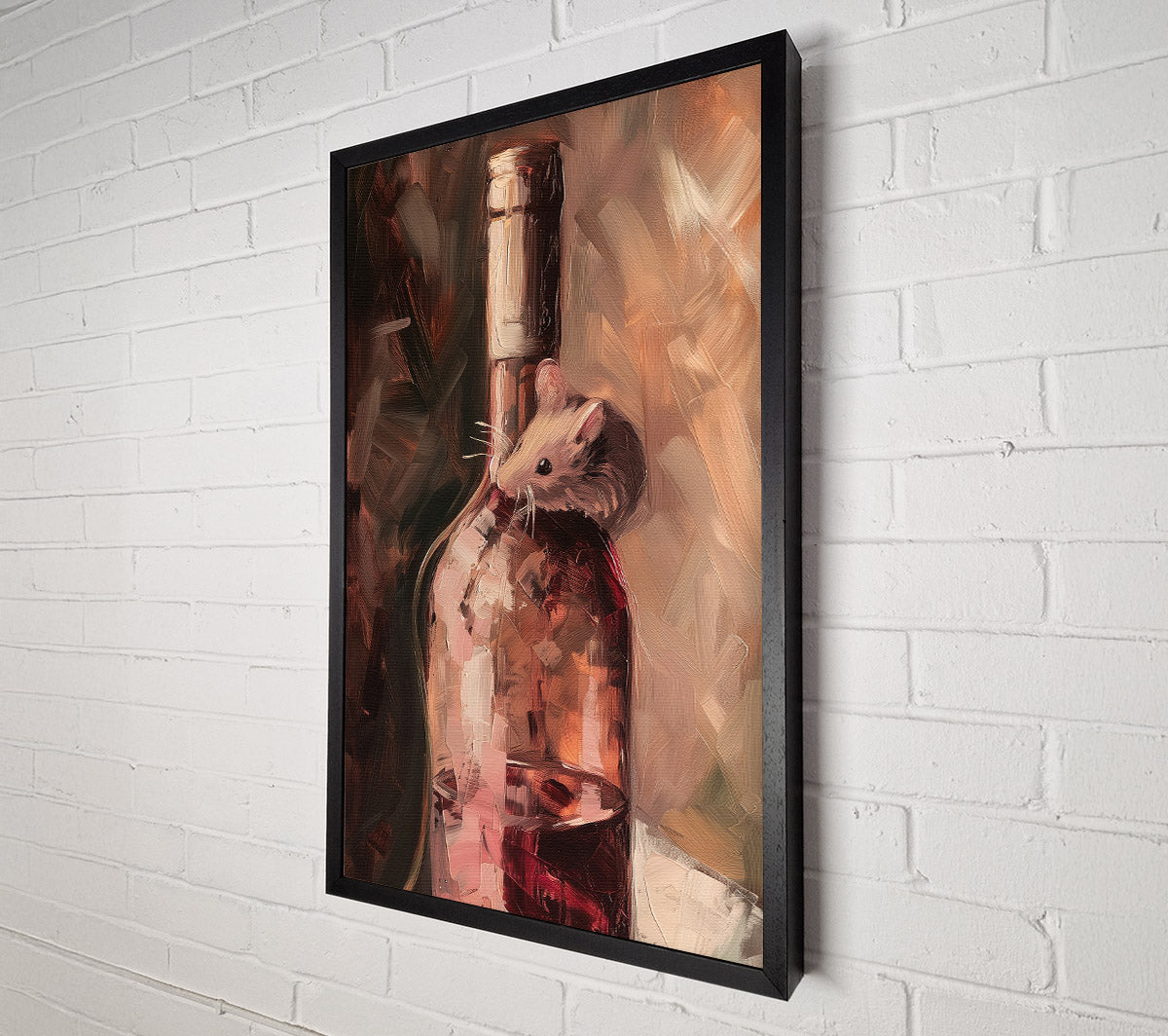 A Mouse And A Bottle Canvas Print