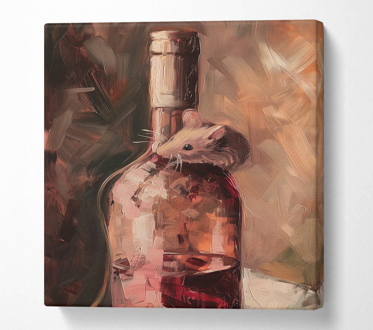 A Mouse And A Bottle Canvas Print
