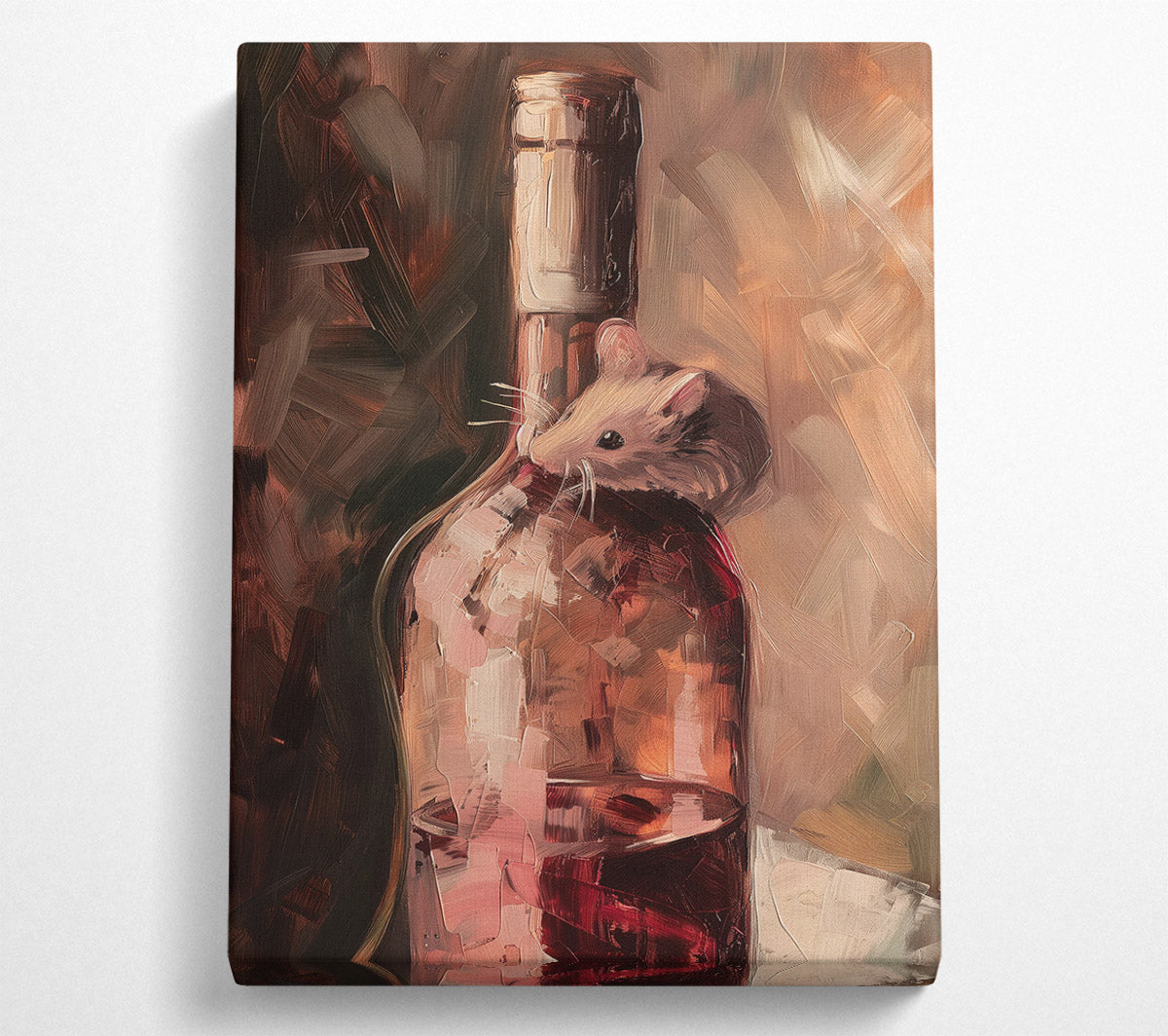 A Mouse And A Bottle Canvas Print