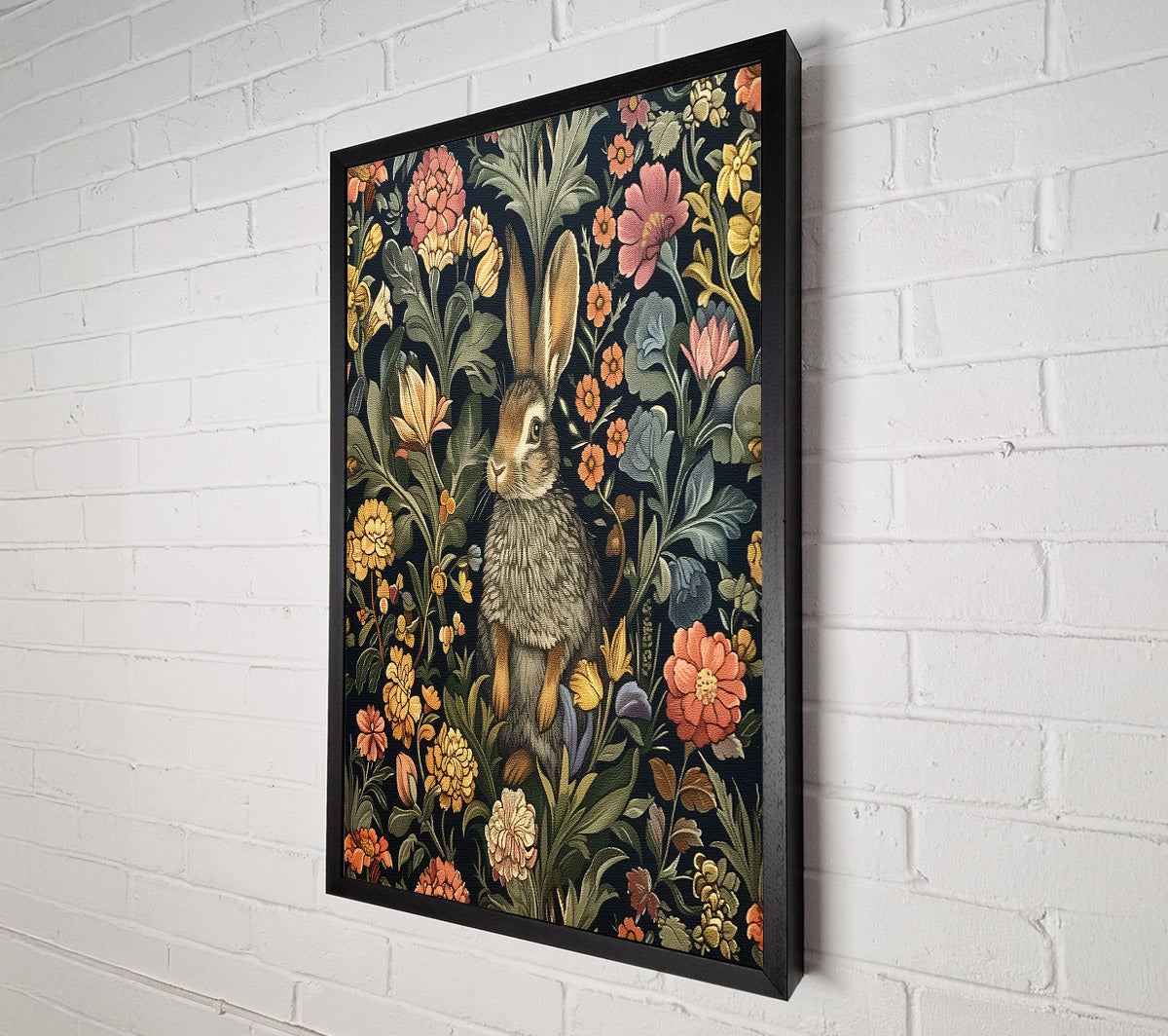 Rabbit In The Garden Canvas Art