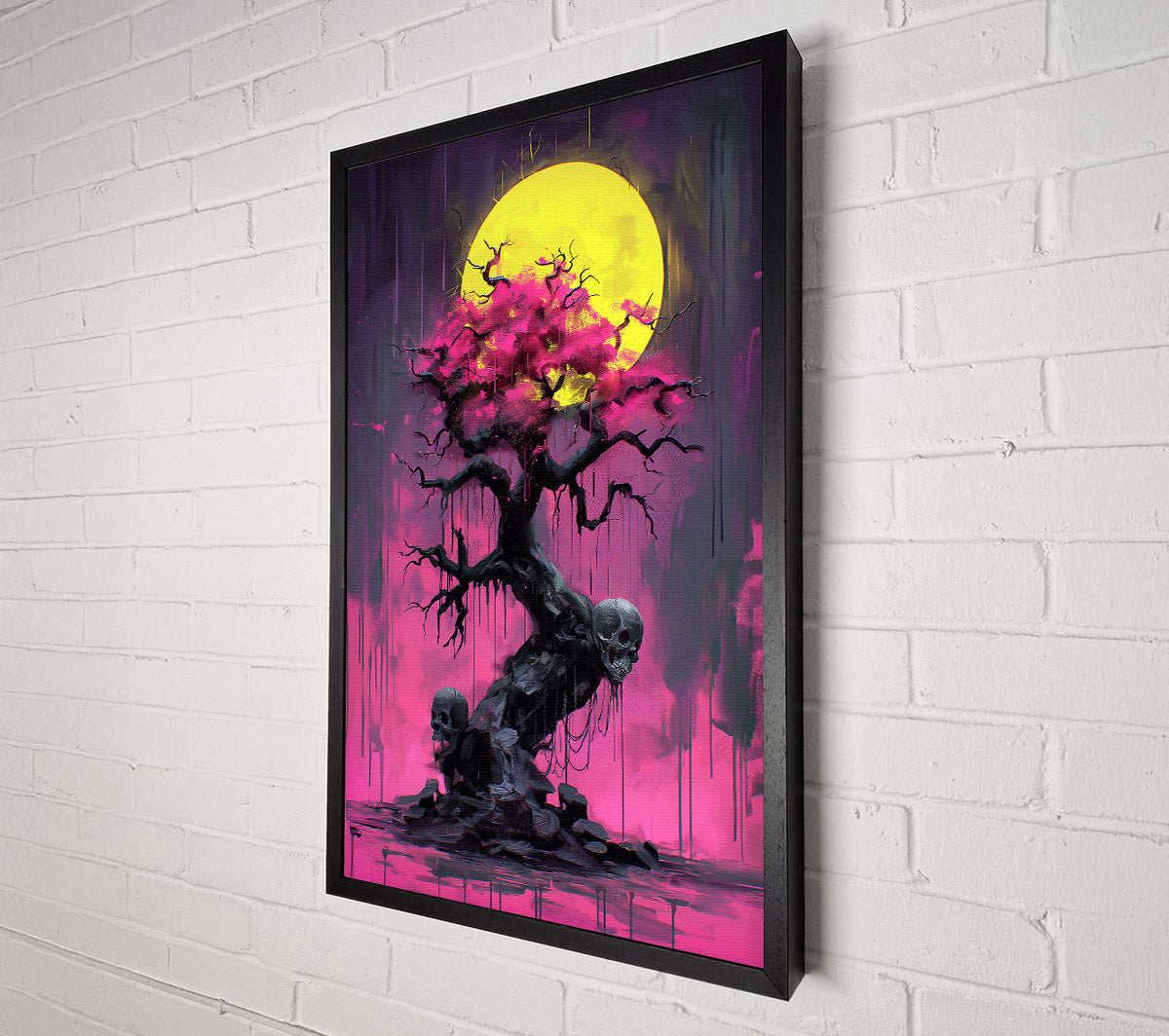 The Dark Blossom Tree Canvas Wall Art