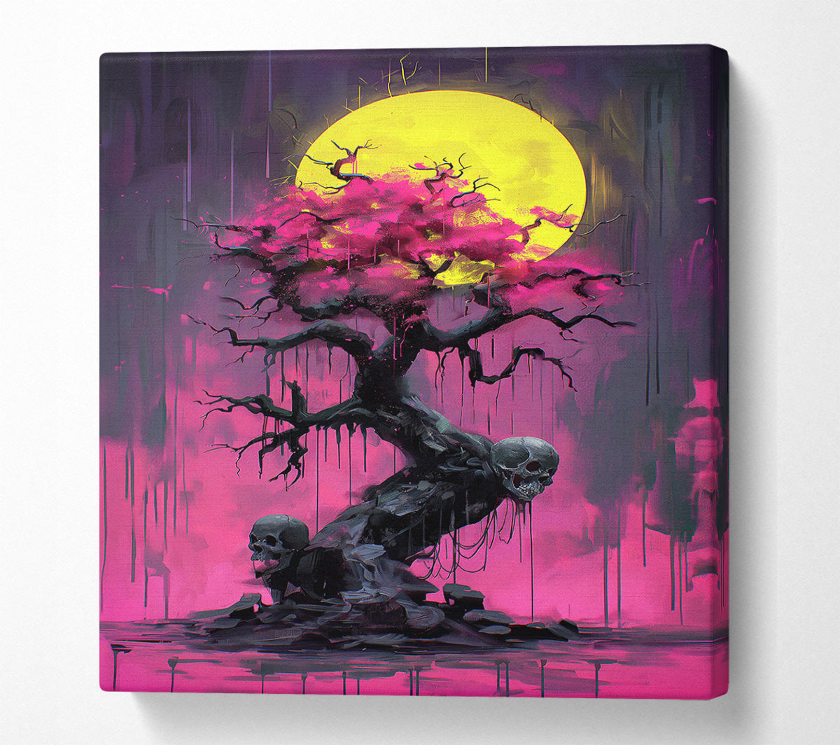 The Dark Blossom Tree Canvas Wall Art