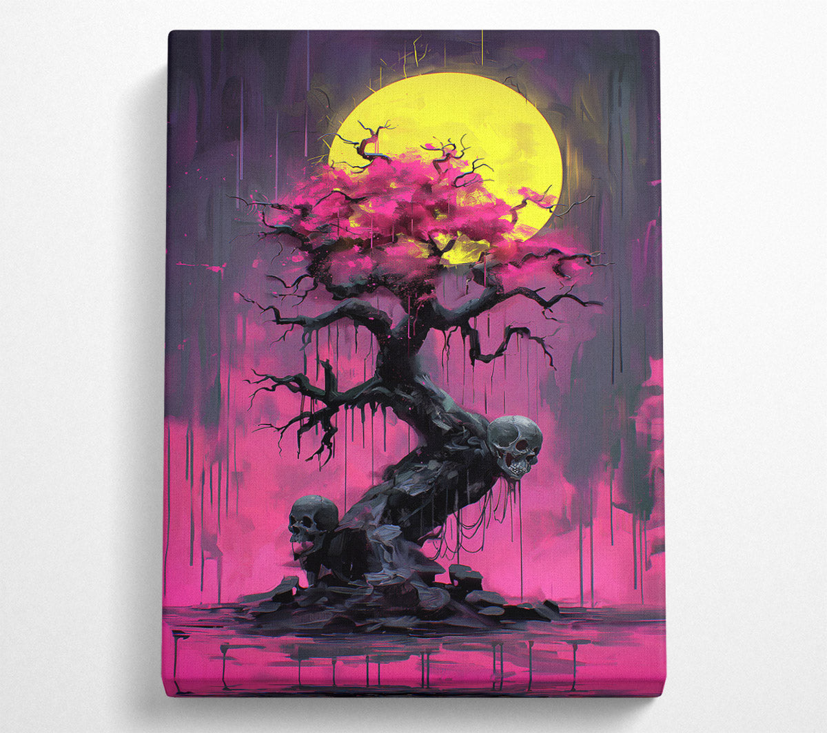 The Dark Blossom Tree Canvas Wall Art