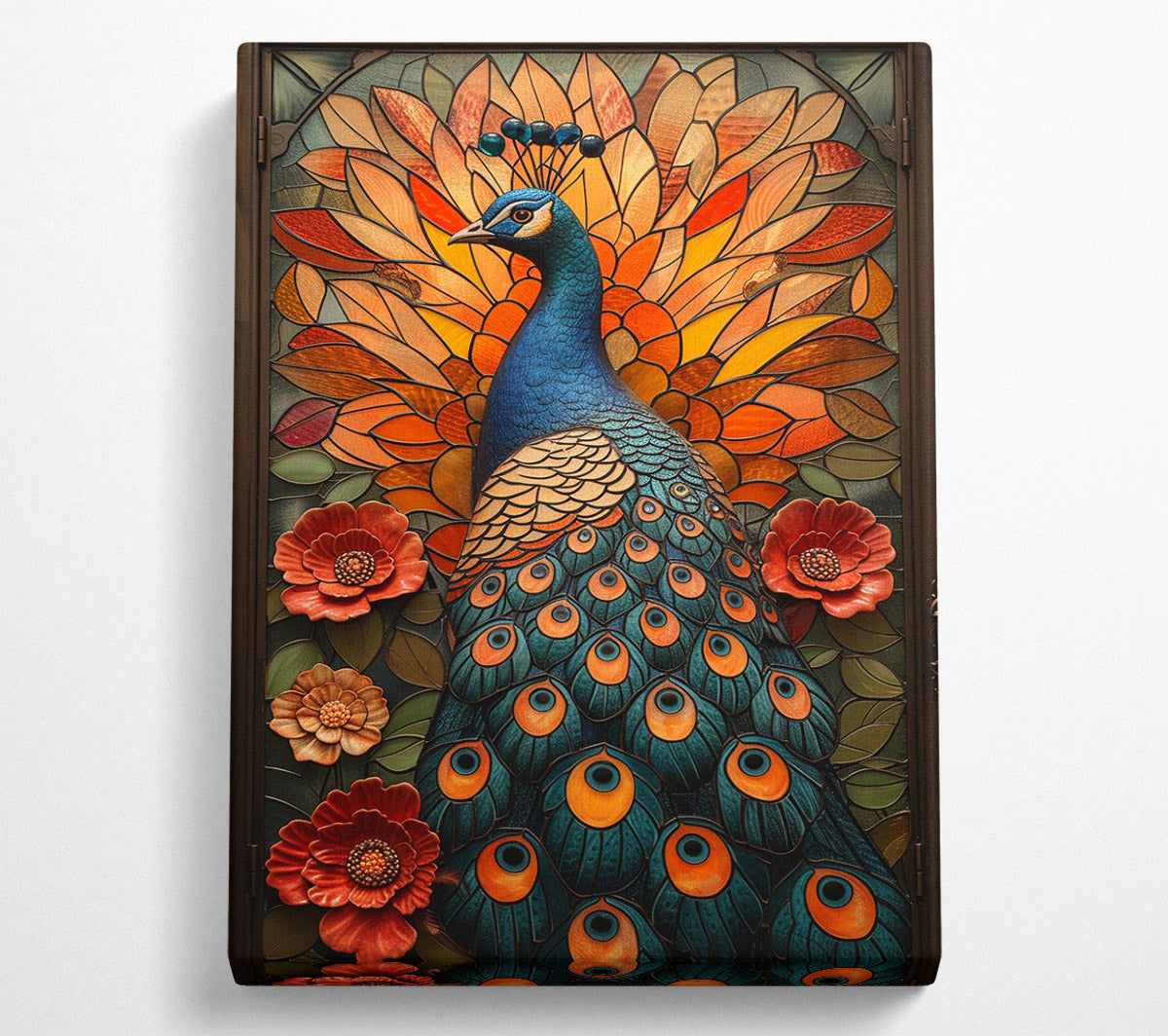 Peacock In The Garden Canvas Print