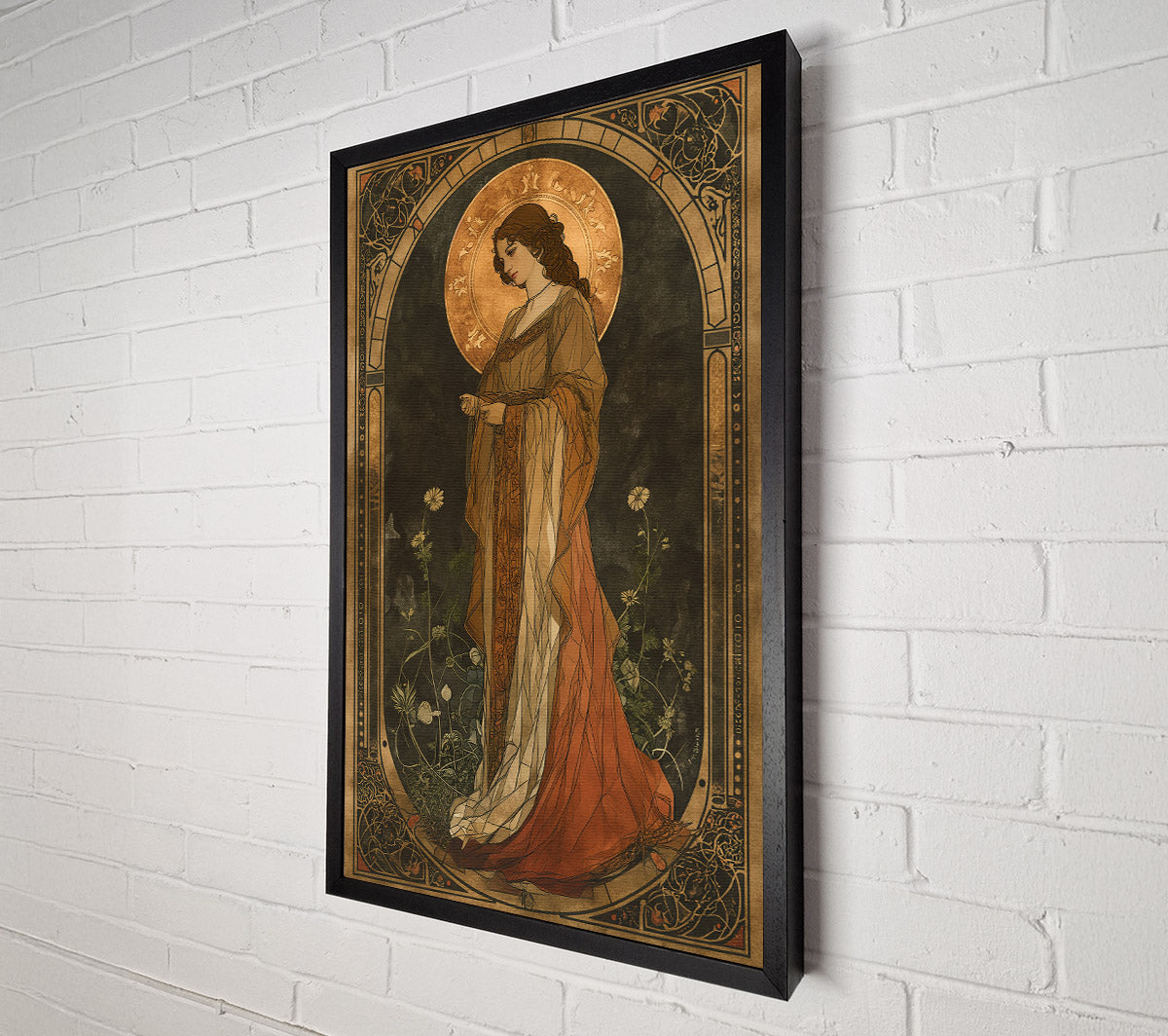 The Lady Of The Flowers Canvas Wall Art