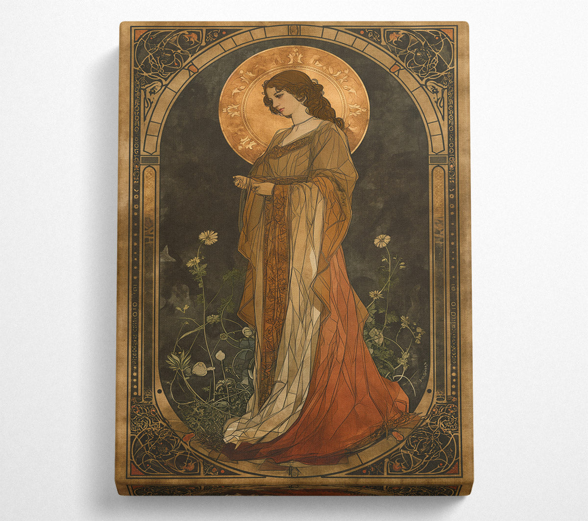 The Lady Of The Flowers Canvas Wall Art