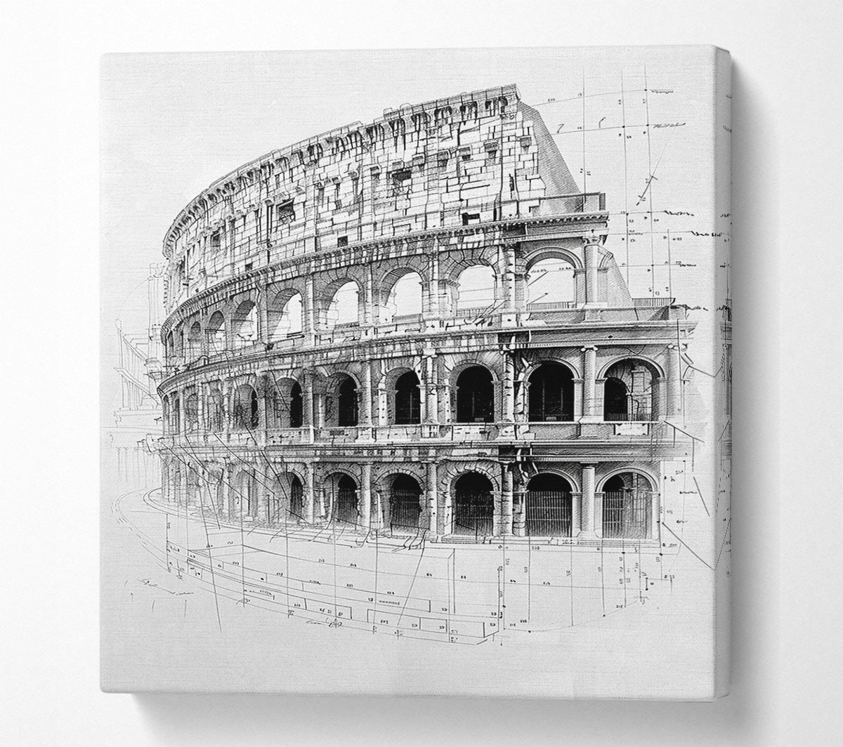 The Colosseum: A Blueprint For Eternity Canvas Wall Art