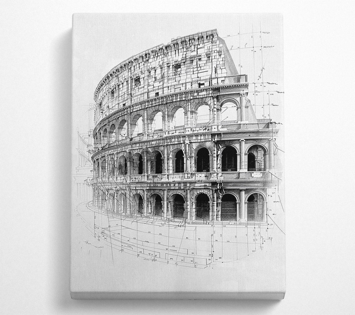 The Colosseum: A Blueprint For Eternity Canvas Wall Art
