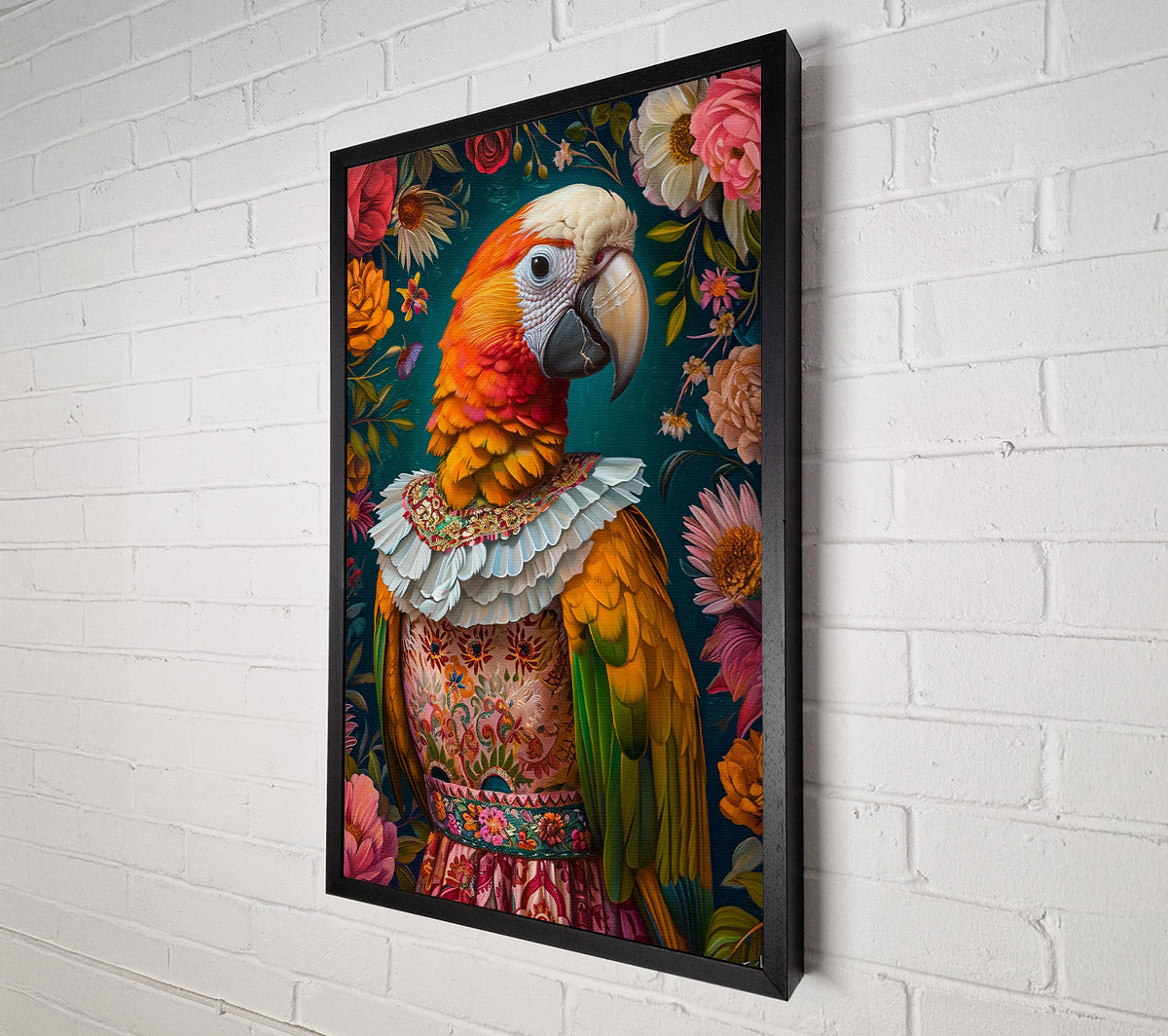 Polly The Parrot Canvas Wall Art