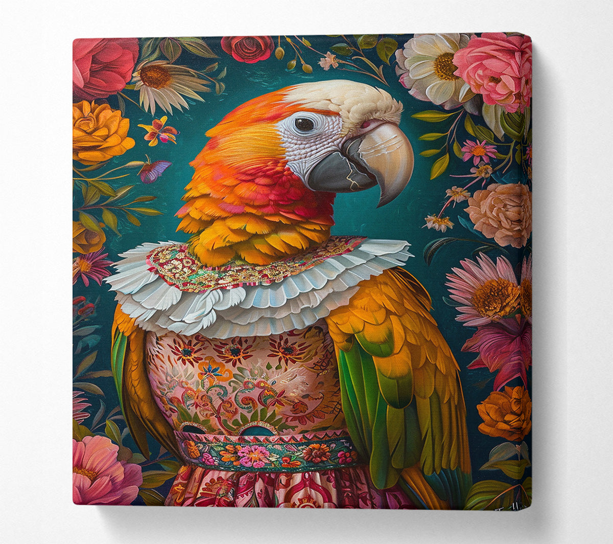 Polly The Parrot Canvas Wall Art