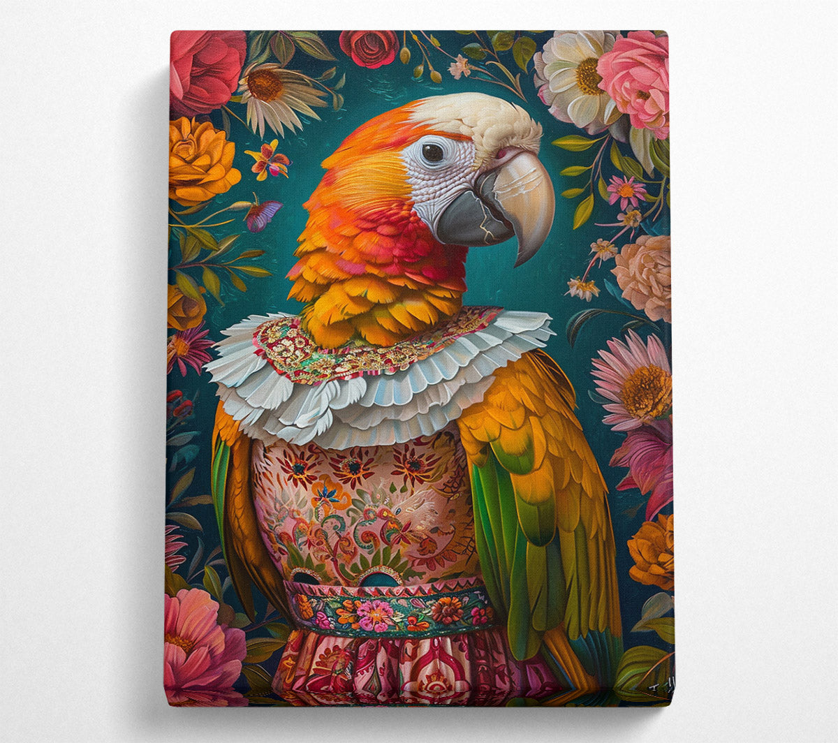 Polly The Parrot Canvas Wall Art