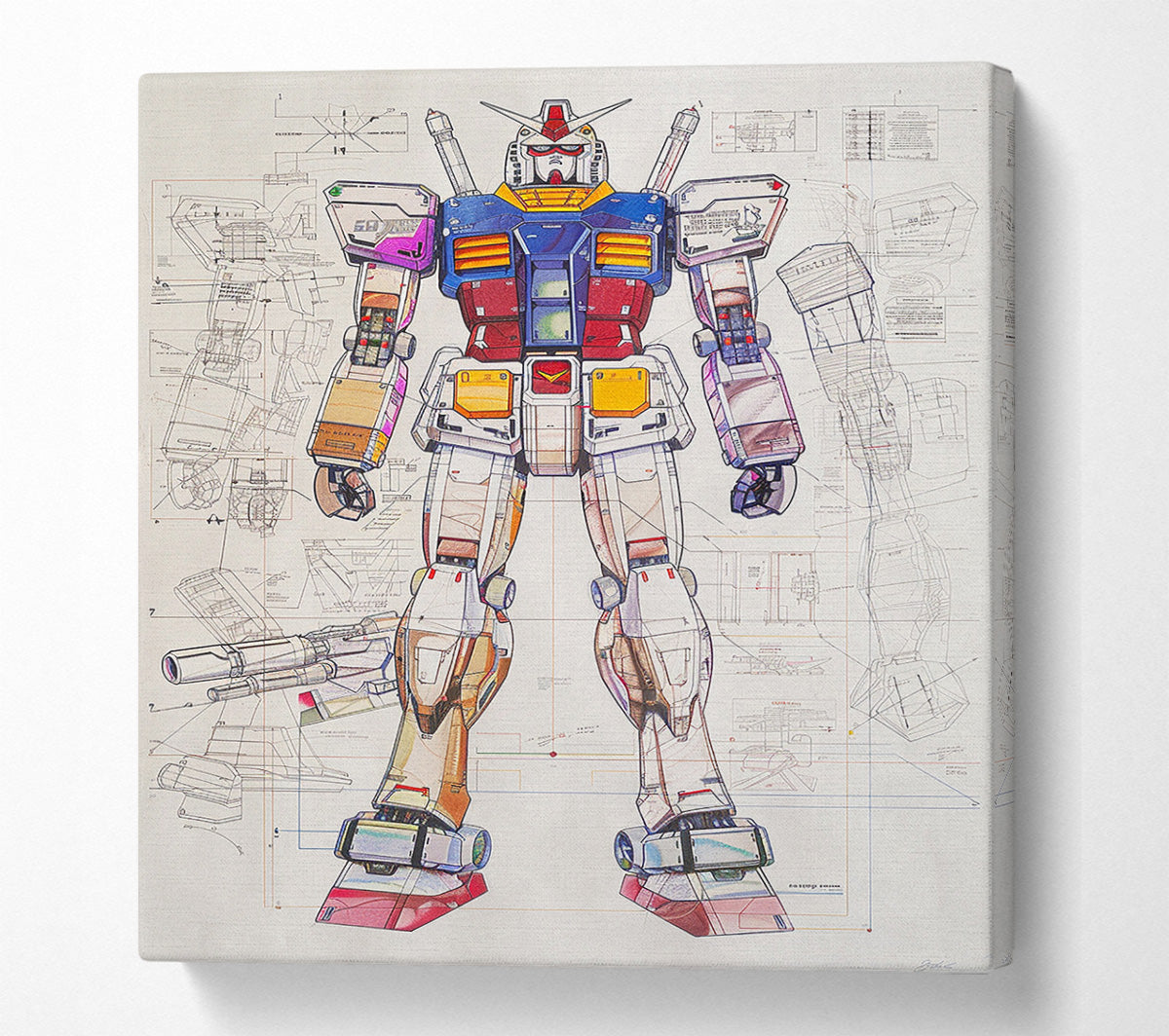 The Giant Mecha Canvas Wall Art