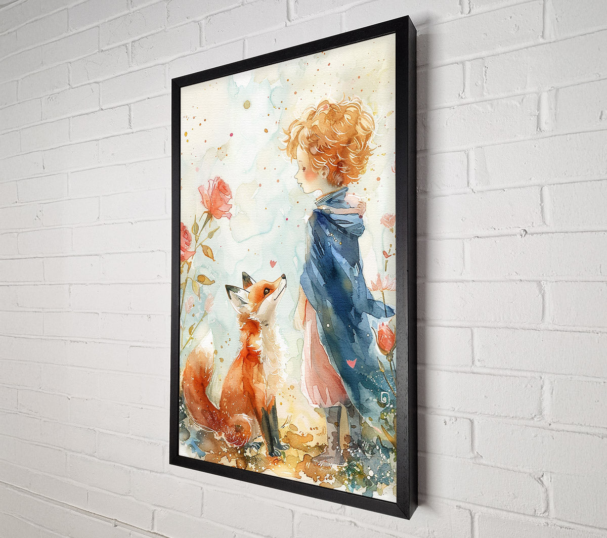 The Little Prince And The Fox Canvas Wall Art