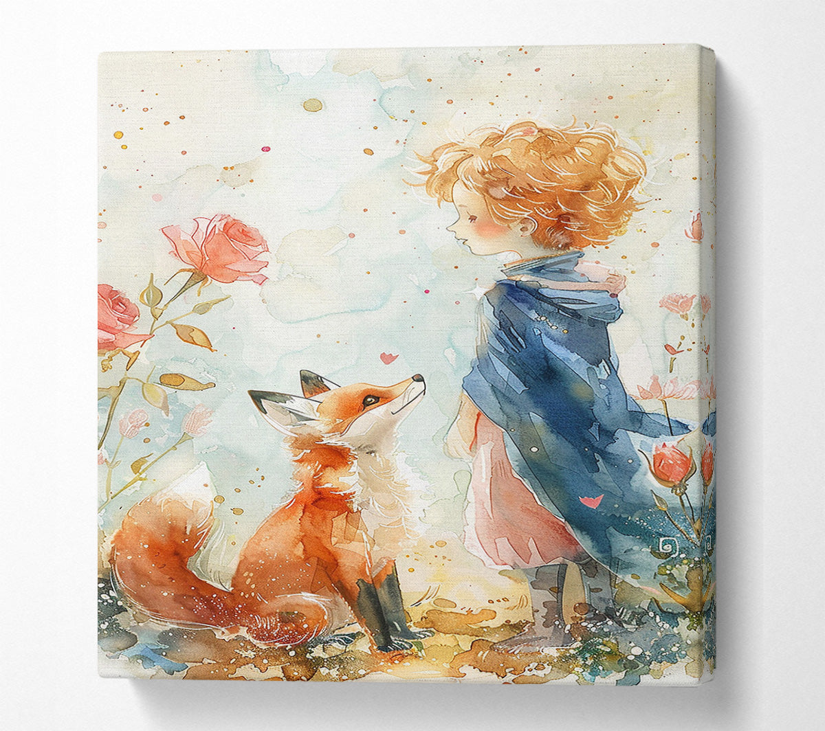 The Little Prince And The Fox Canvas Wall Art